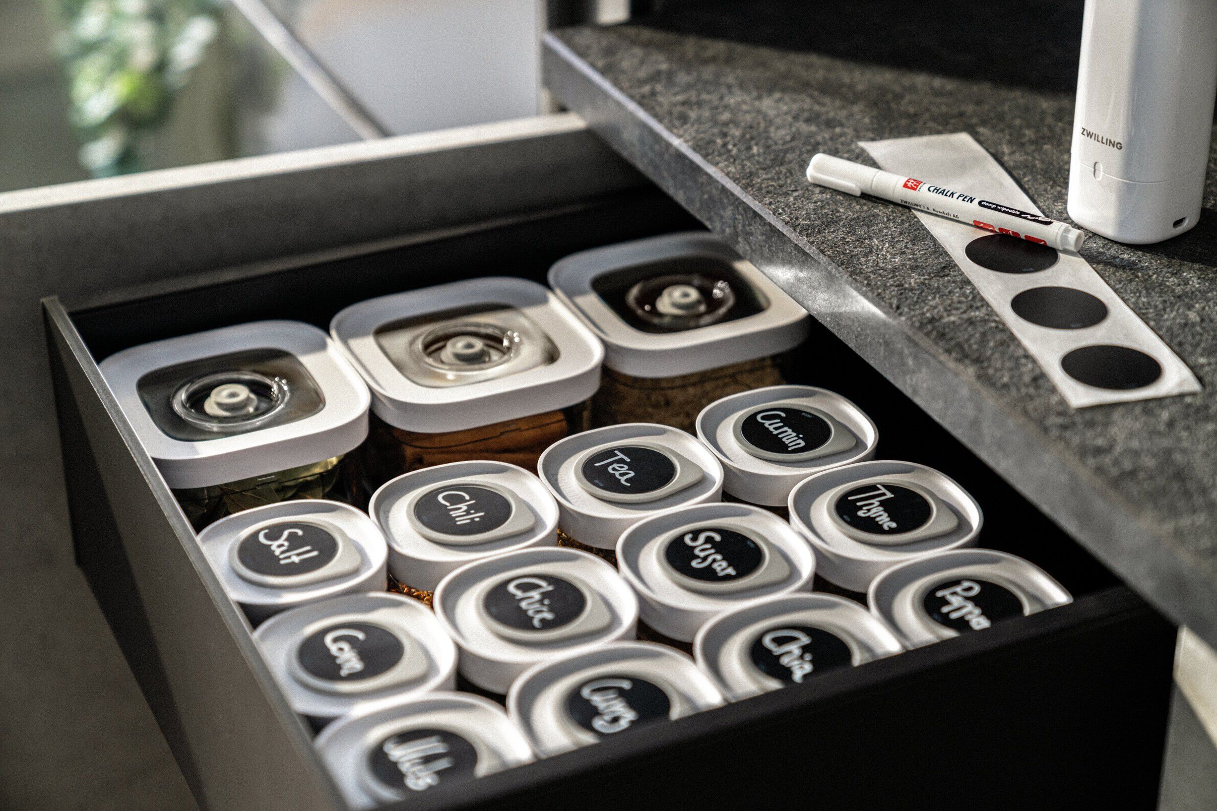 Fresh & Save CUBE CUBE S&aelig;t Etiketter og kridtpen, 11-dele