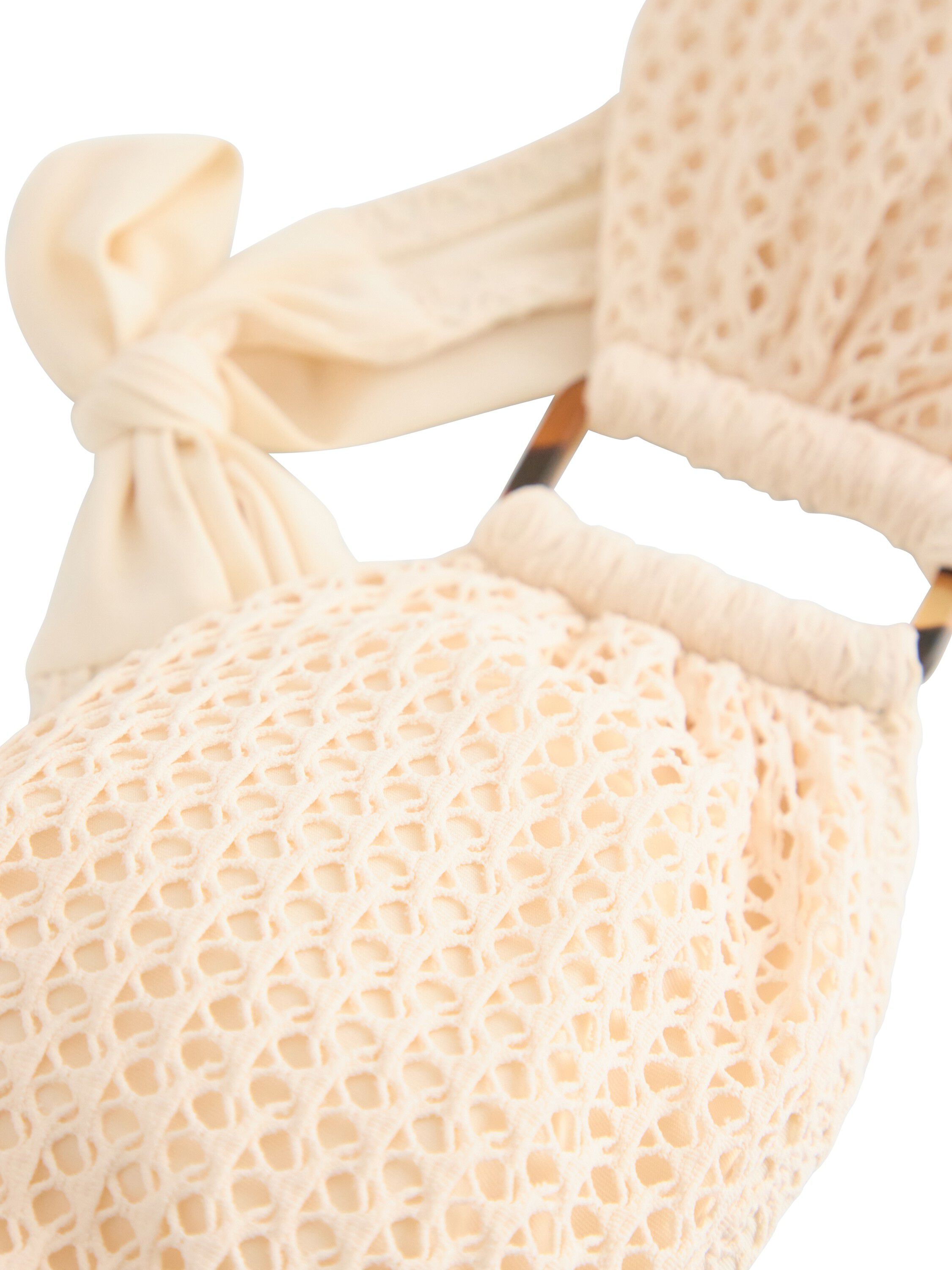 Bandeau bikini top with removable p