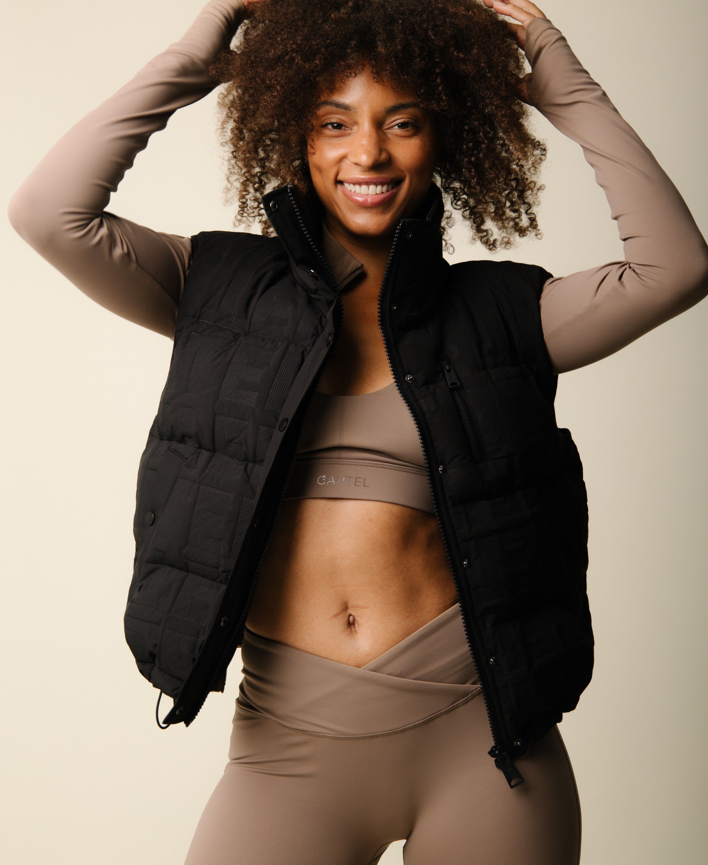 Cartel x Align by Blume puffer vest - Nero