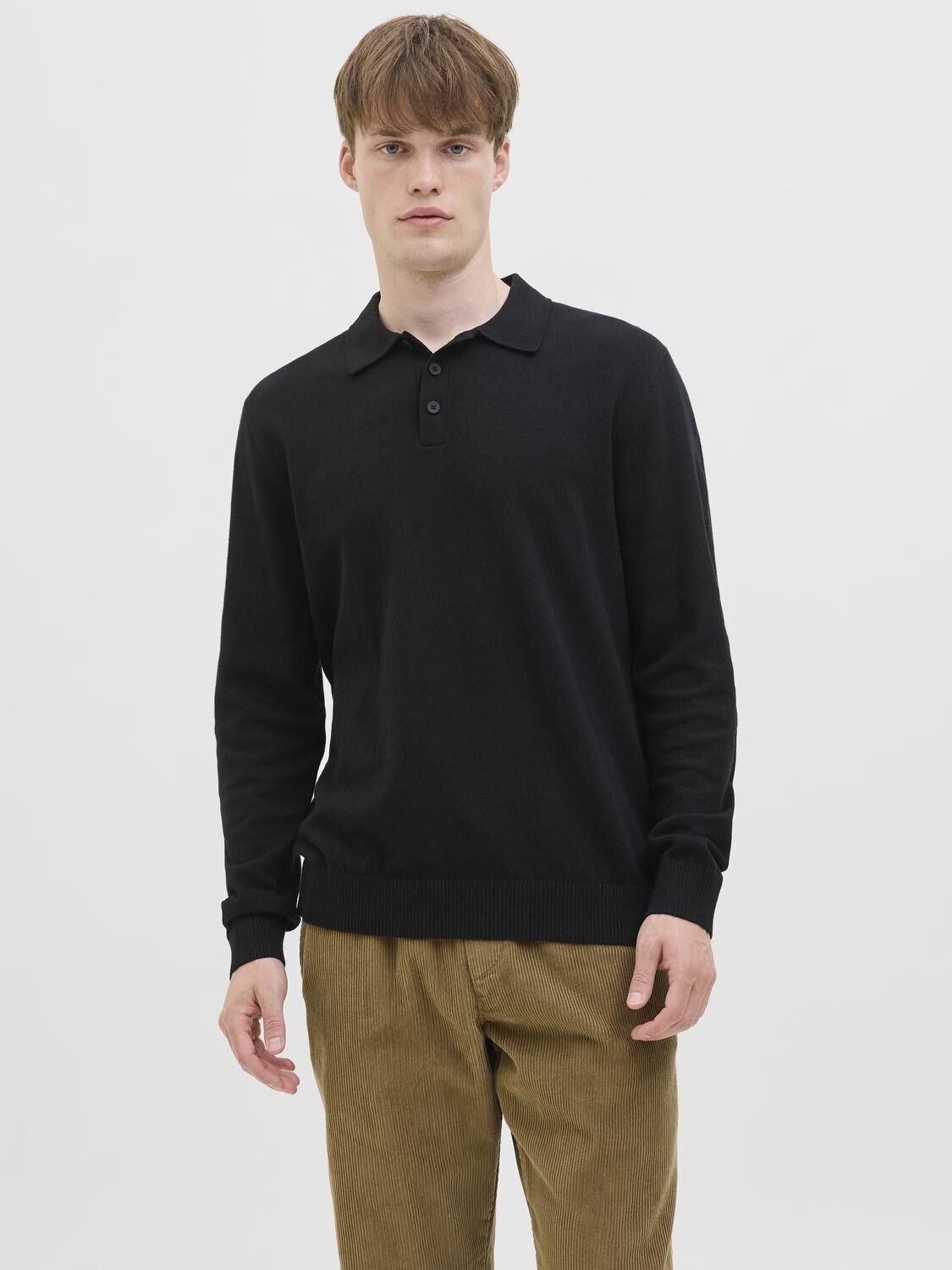 JREBCALLUM KNIT POLO NECK LS