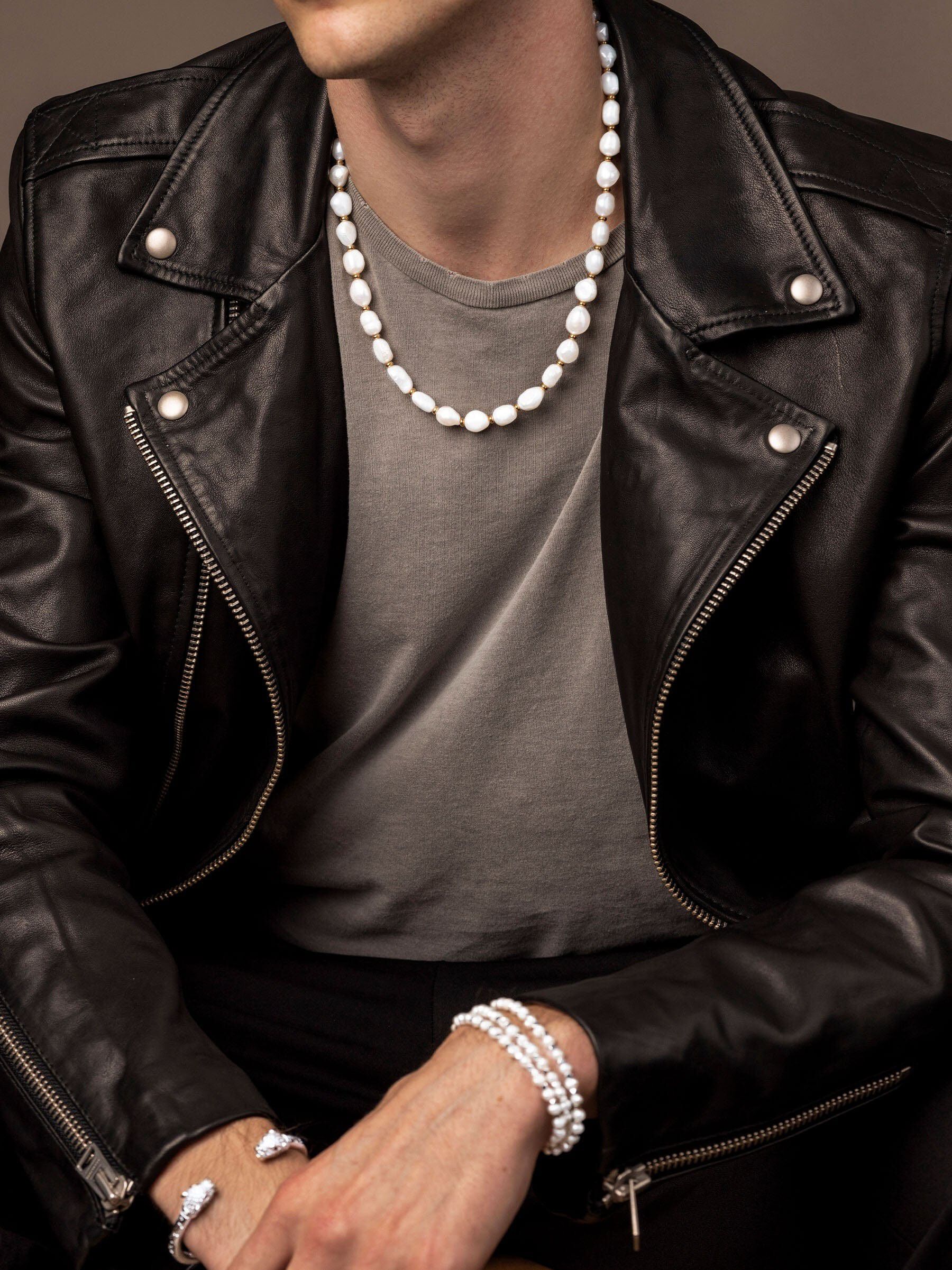 Men's Baroque Pearl Necklace