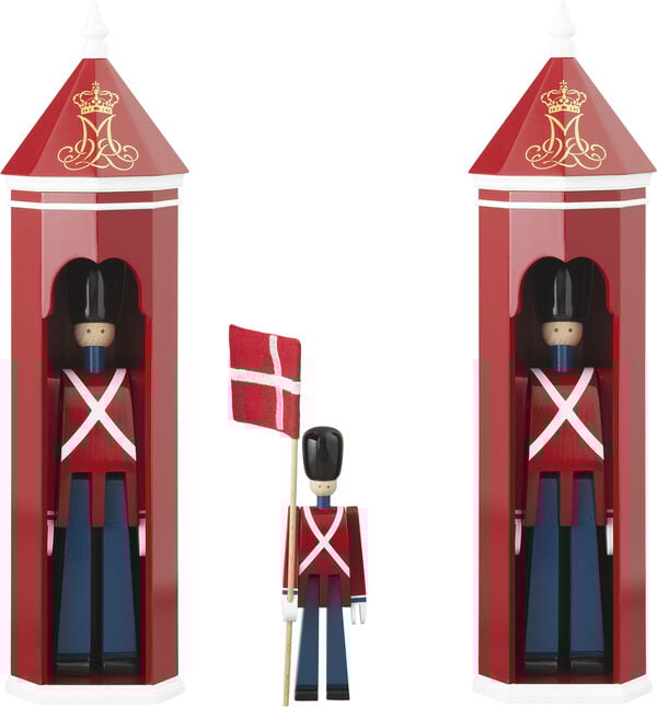 Fanebærer mini rød/blå/hvid