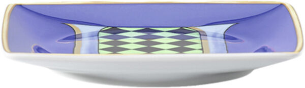 Bowl 12cm sq. flat, Holiday Alphabet U, Versace