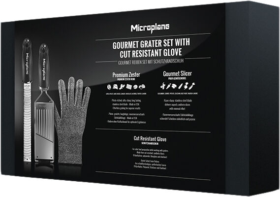 Gaves&aelig;t Microplane - Premium Zester + Gourmet Slicer + Sk&aelig;reresistent