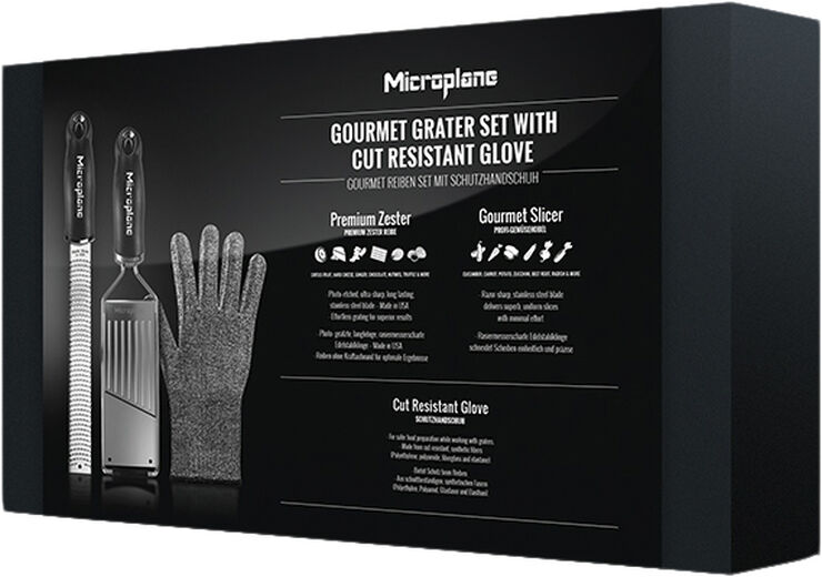 Gavesæt Microplane - Premium Zester + Gourmet Slicer + Skæreresistent