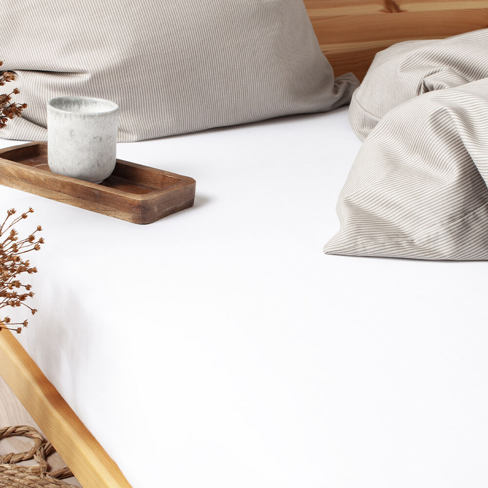 &Oslash;kologisk boxlagen, jersey - GOTS, hvid