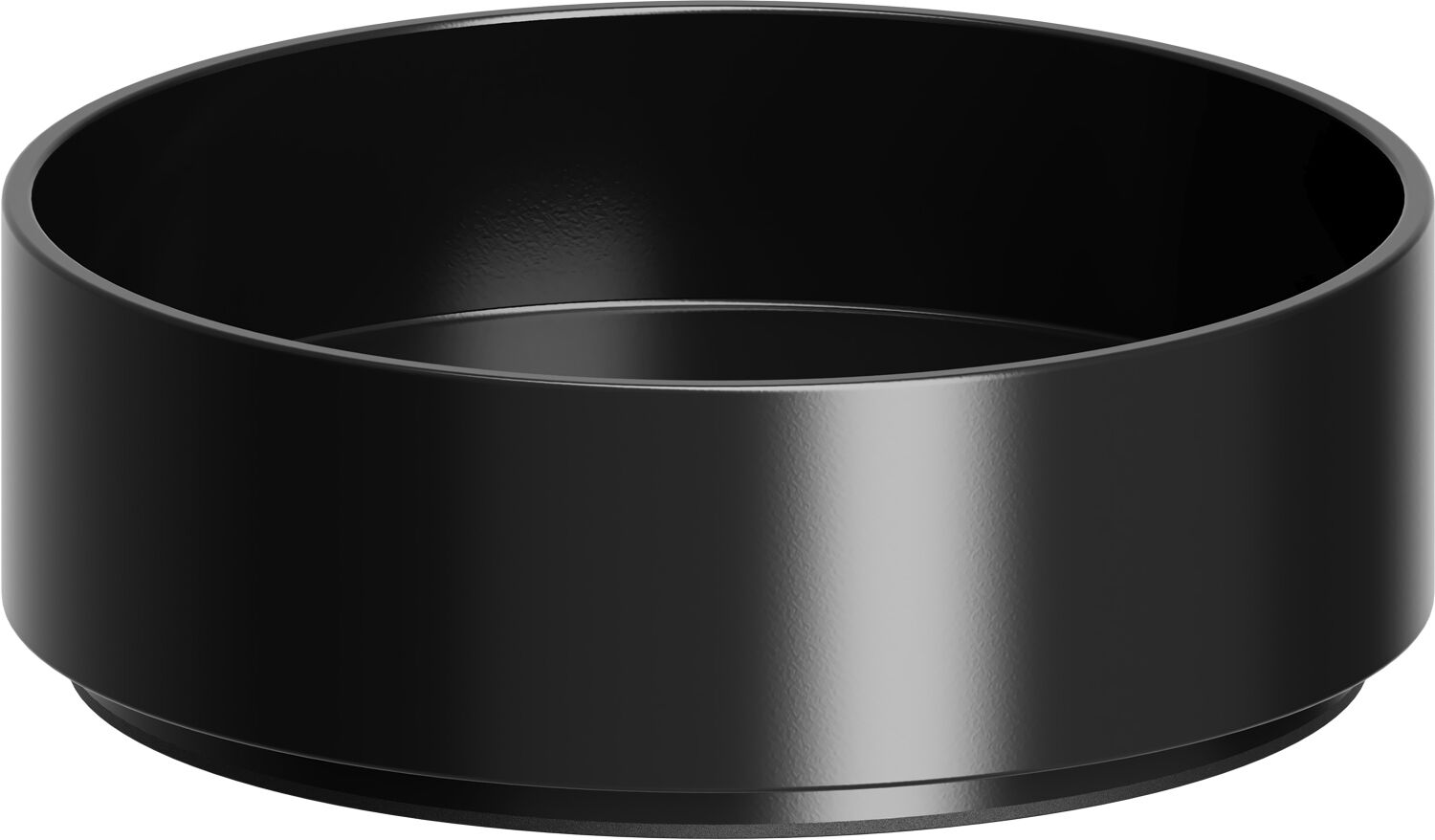 Light Candleholder pillar, Matte black, 9x3 cm