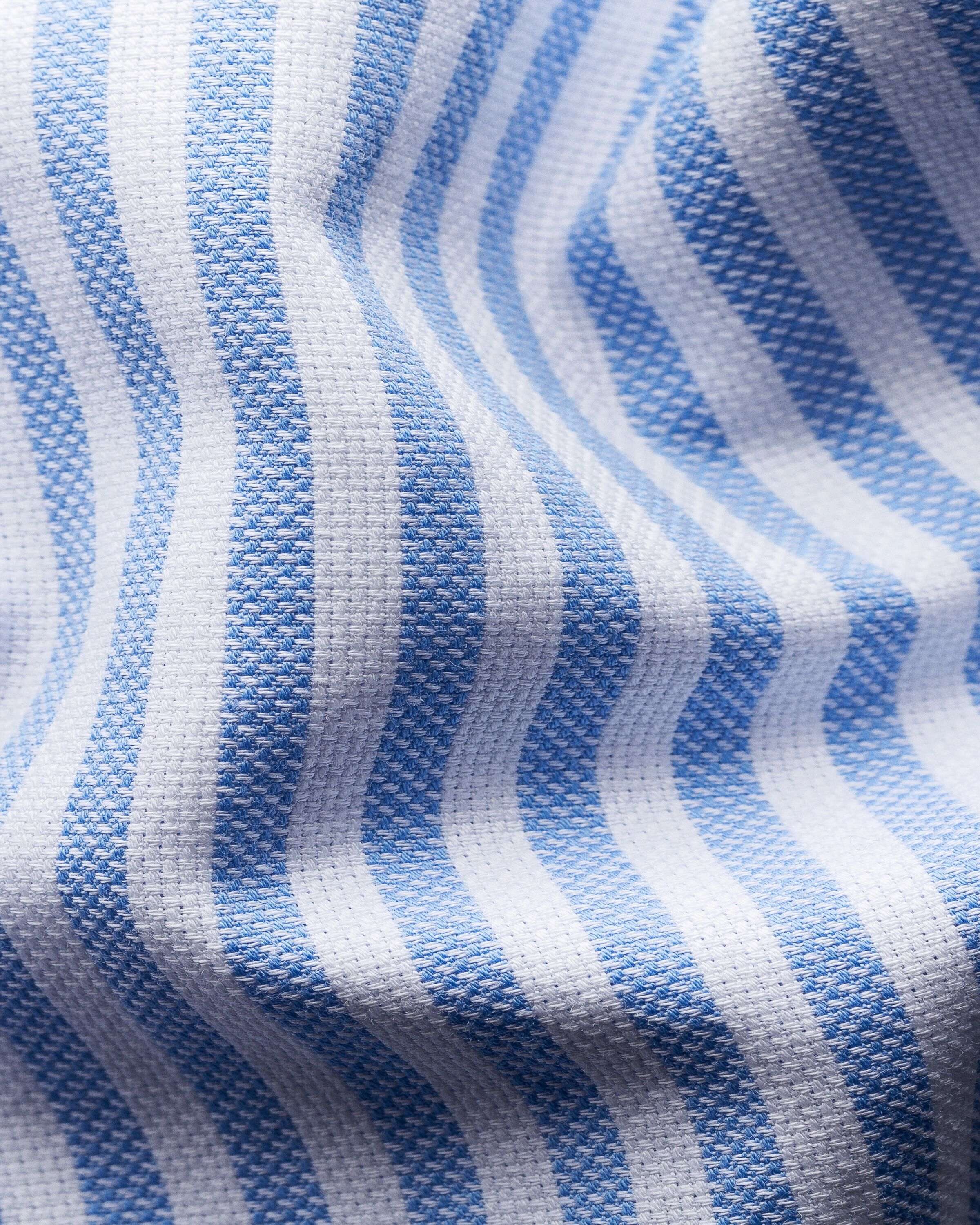 Light Blue Striped Royal Oxford Shirt - Contemporary Fit
