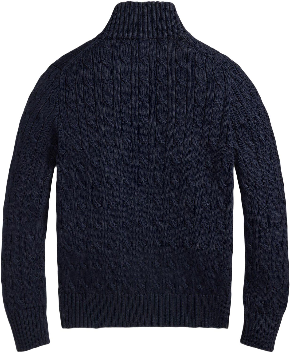 Cable-Knit Cotton Quarter-Zip Sweater