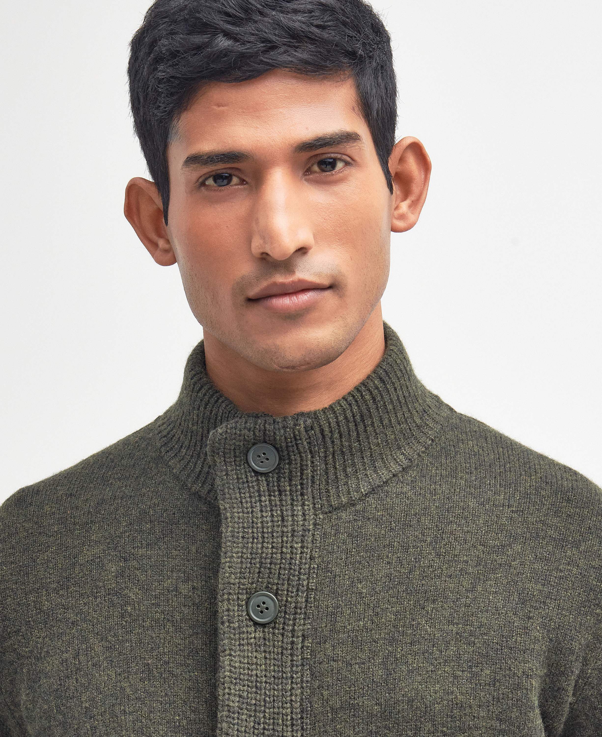 Barbour Essent Patch Zip Through Knitted Jumper Through Knit