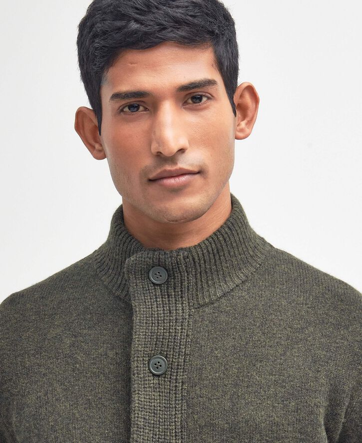 Barbour Essent Patch Zip Through Knitted Jumper Through Knit