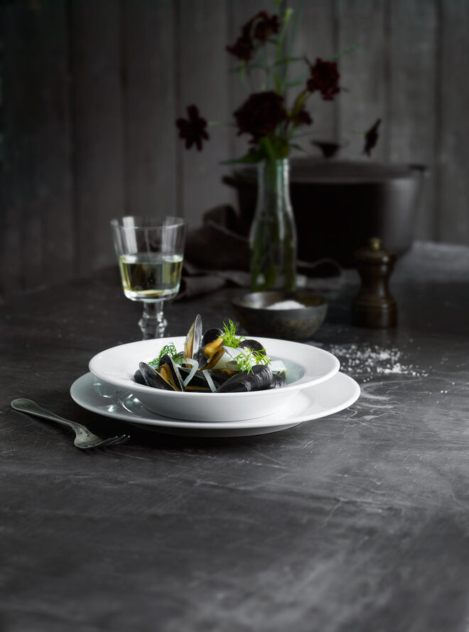 "Tallrik flat Sancerre 26 cm Vit"