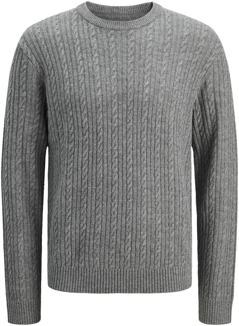 Jprblulambswool Knit Cable Crew Neck
