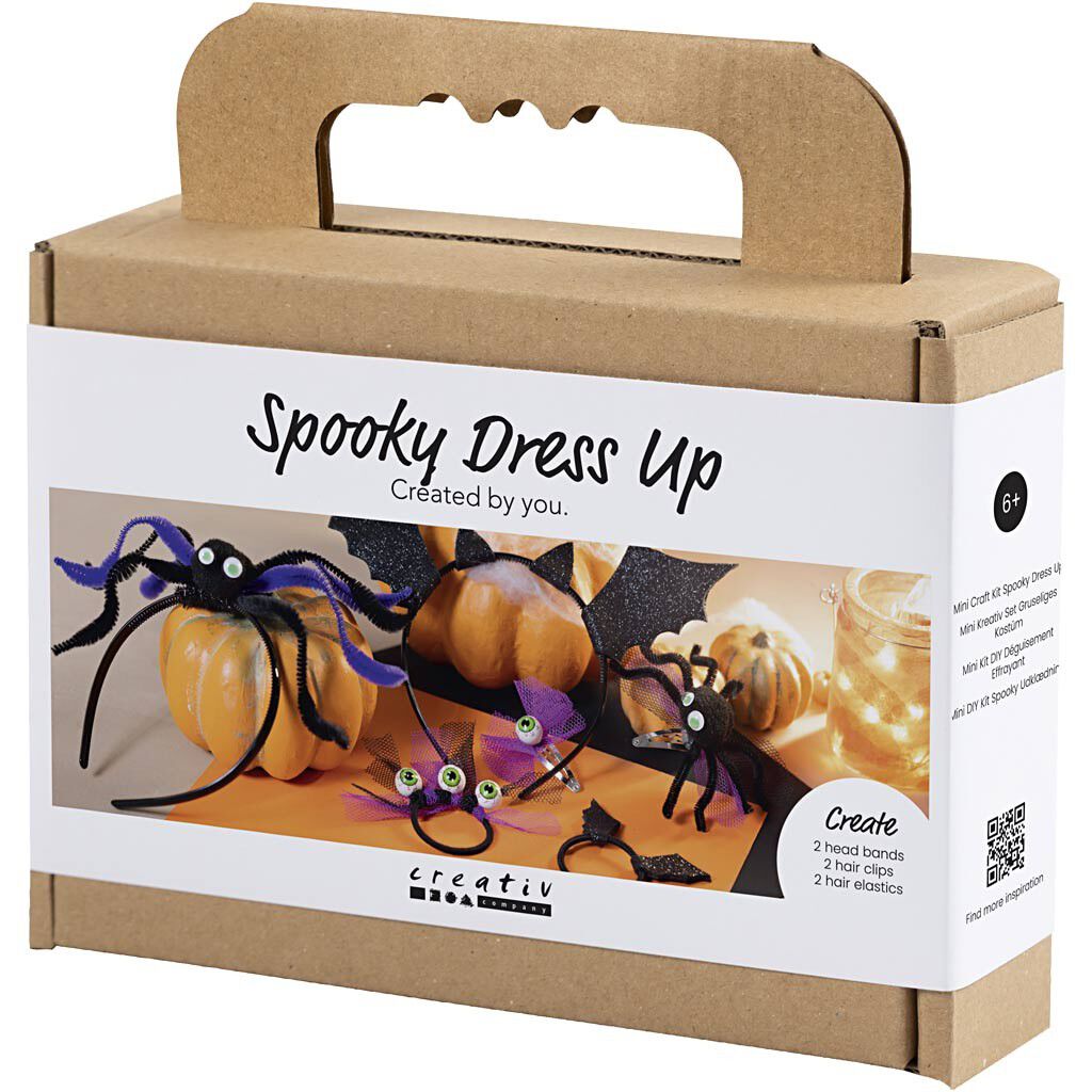 Mini DIY Kit Spooky Udkl&aelig;dning, H&aring;rb&oslash;jler, h&aring;rsp&aelig;nder og h&aring;r
