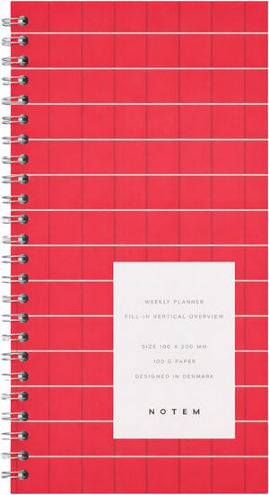 LUCA Weekly wireplanner, Red Check