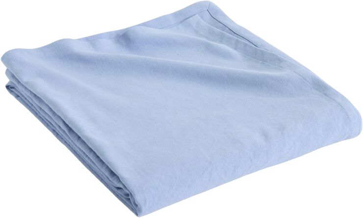 Linen Bedspread-240 x 260-Light blue