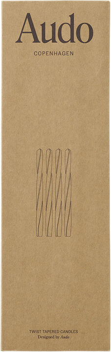 Twist Tapered Candle, H30, Ivory, S