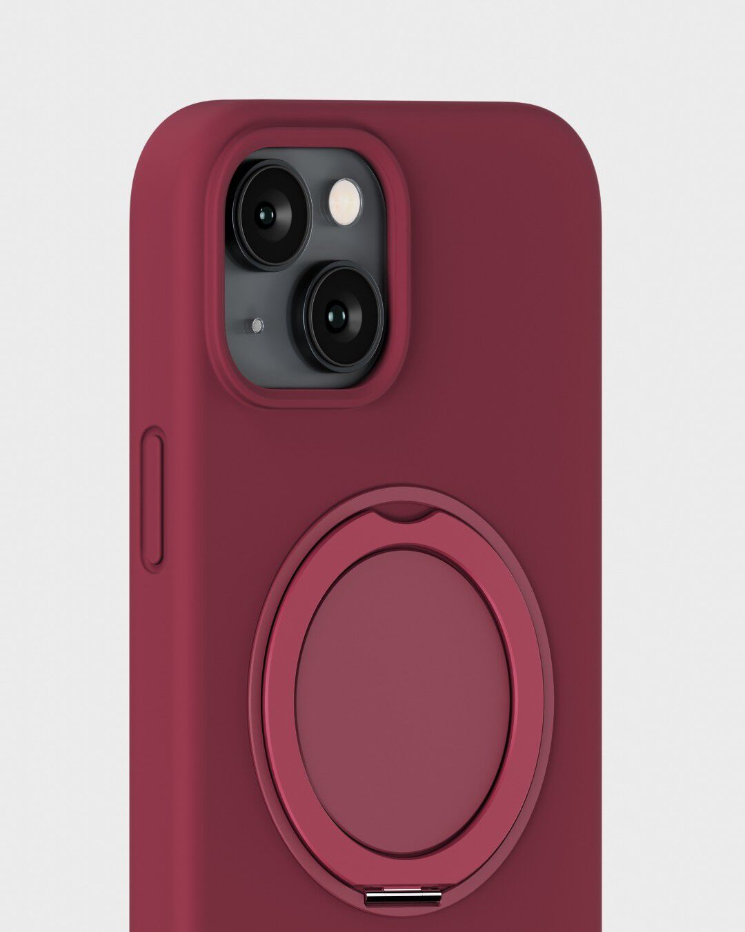 Silicone Stand Case iPhone 15 Red Velvet