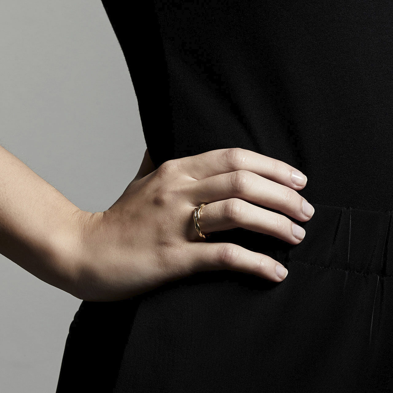 LULU twirl stack ring gold-plated