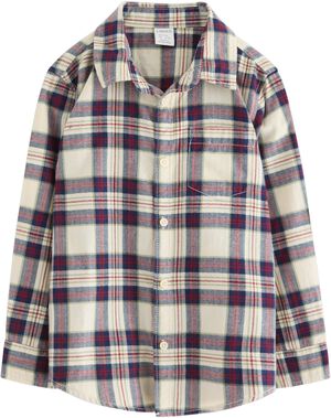 Blød, ternet skjorte med lange ærme