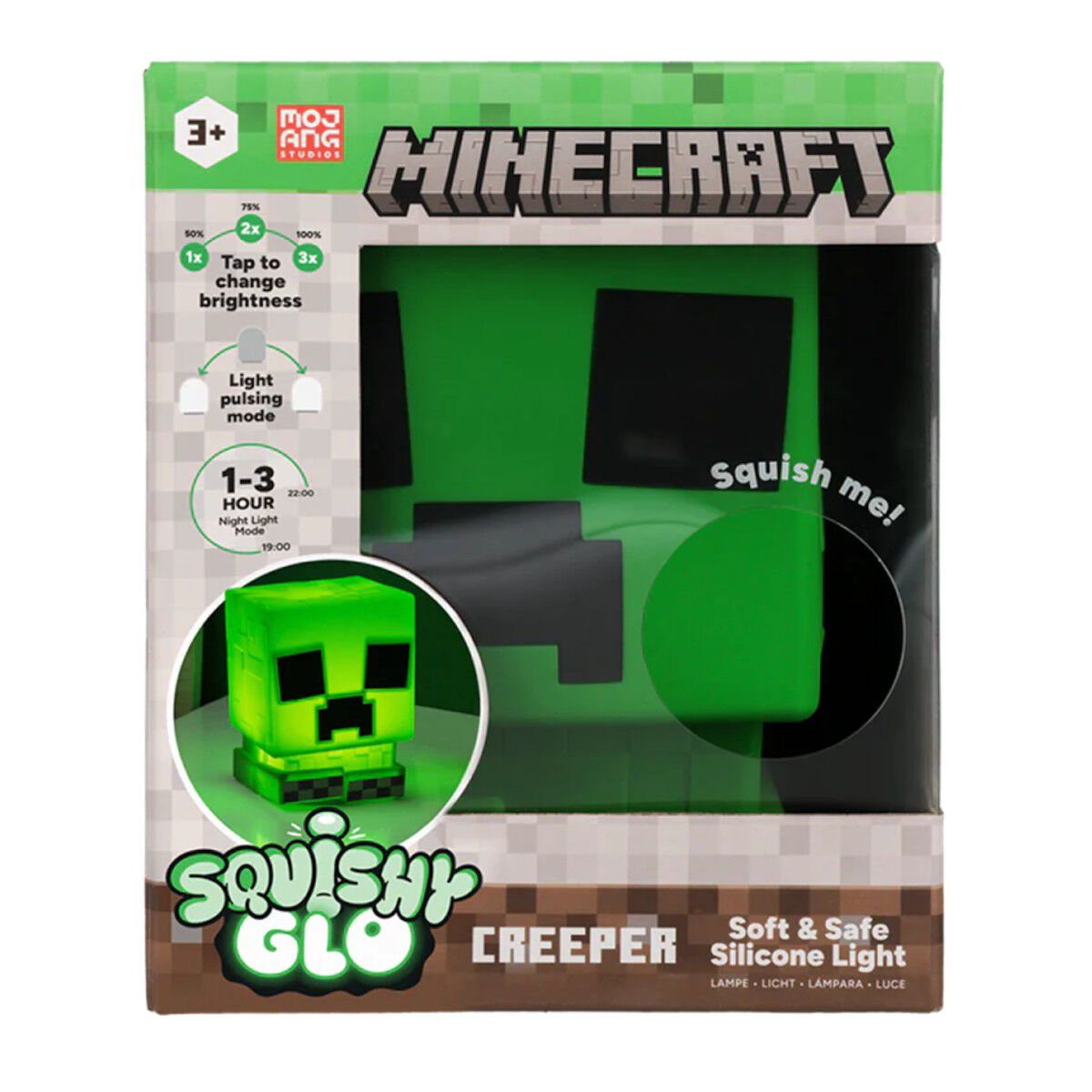 Minecraft Creeper SquishyGLO Silicone Lampe