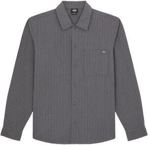 LIMA PINSTRIPE SHIRT LS CHARCOAL