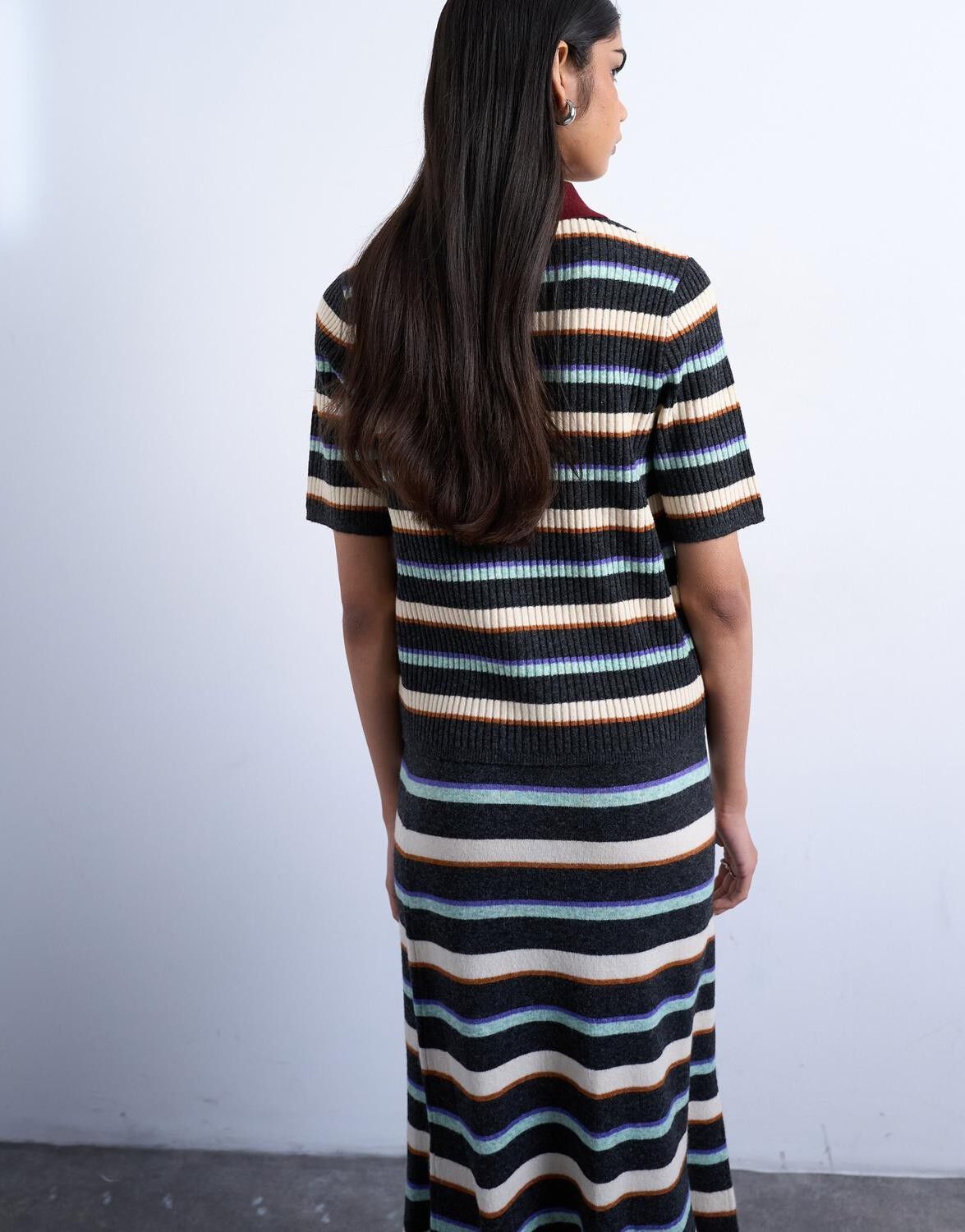 Tsrebecca Ls Zip Polo Pullover