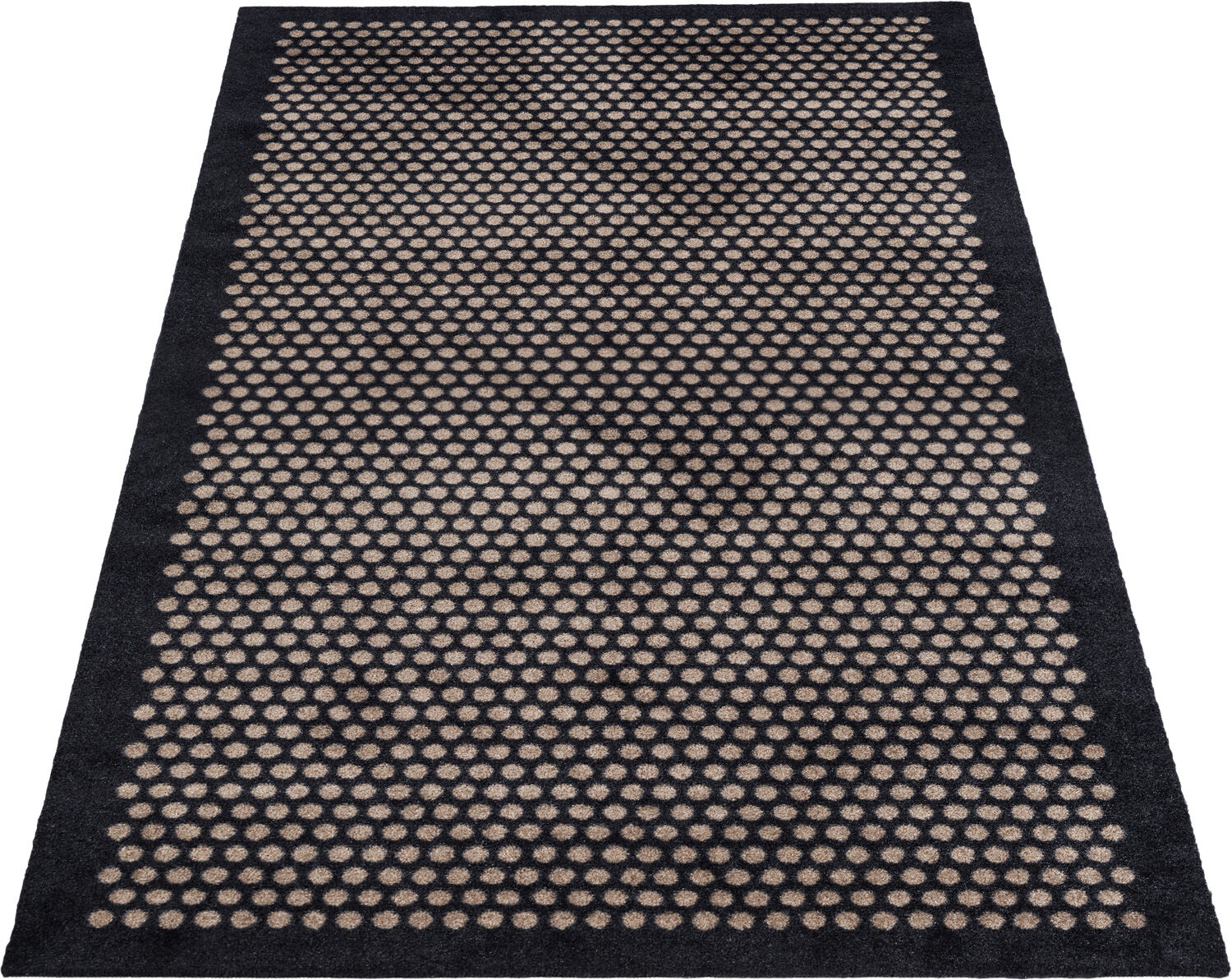 L&oslash;ber 90x200 cm, dot sort/sand