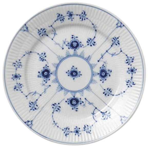 Musselmalet Riflet 19 cm. flad tallerken