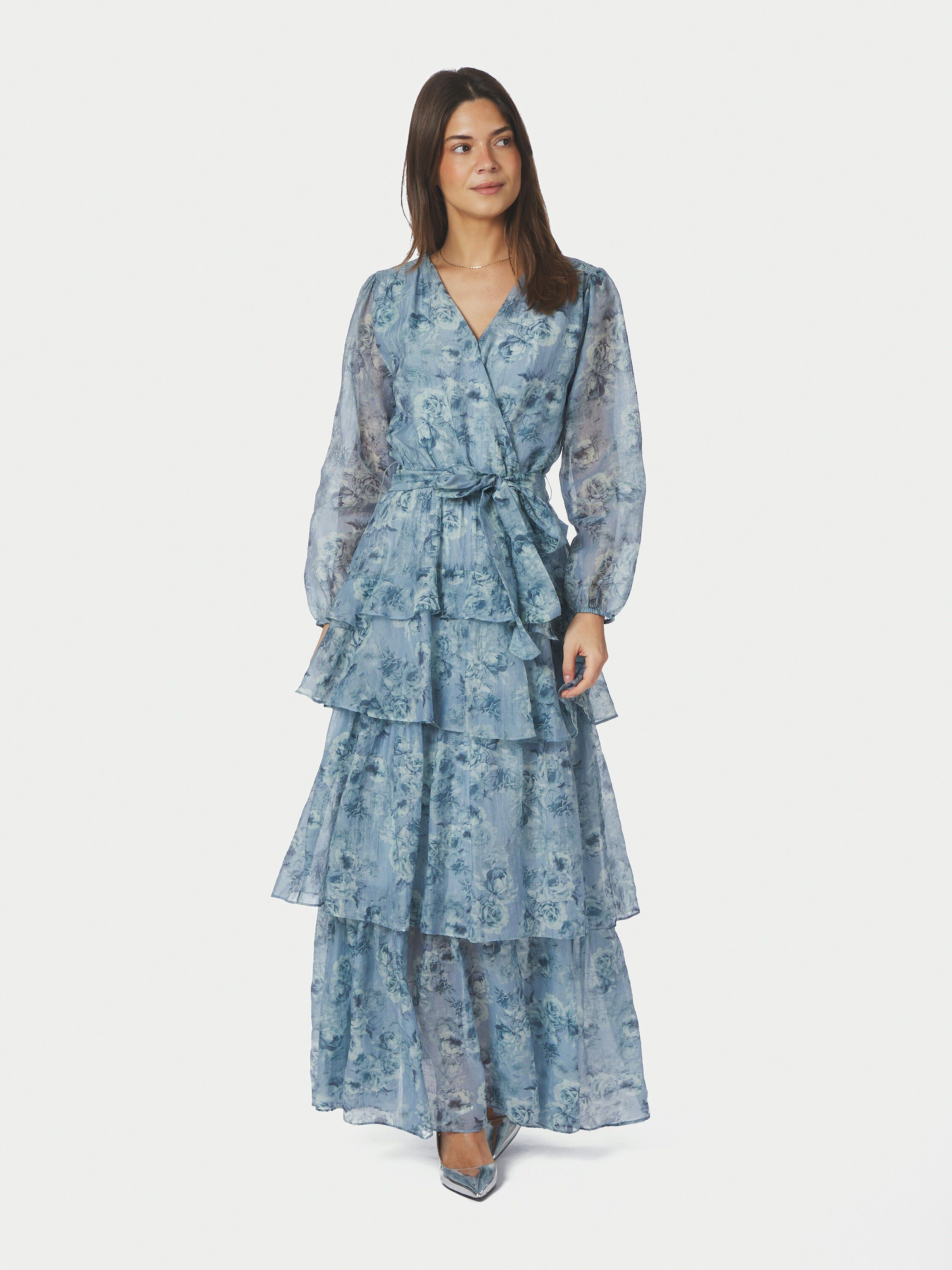 Denila Crepe Print Dress