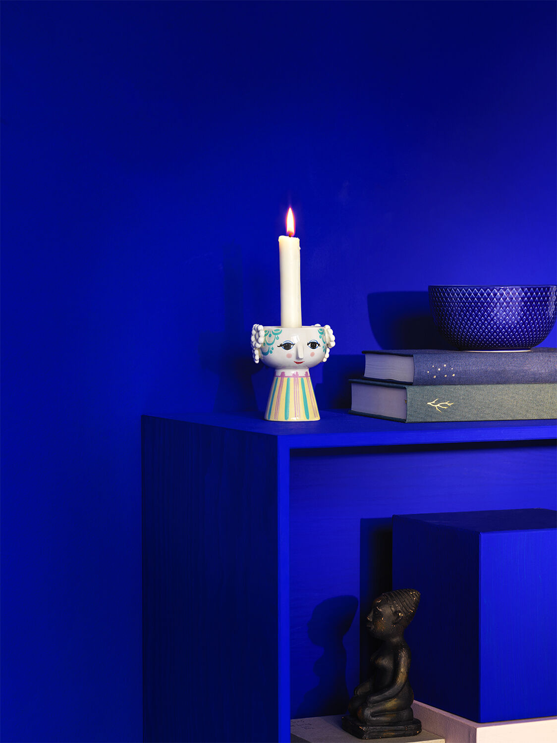 Eva Lysestage lys bl&aring; H9,5