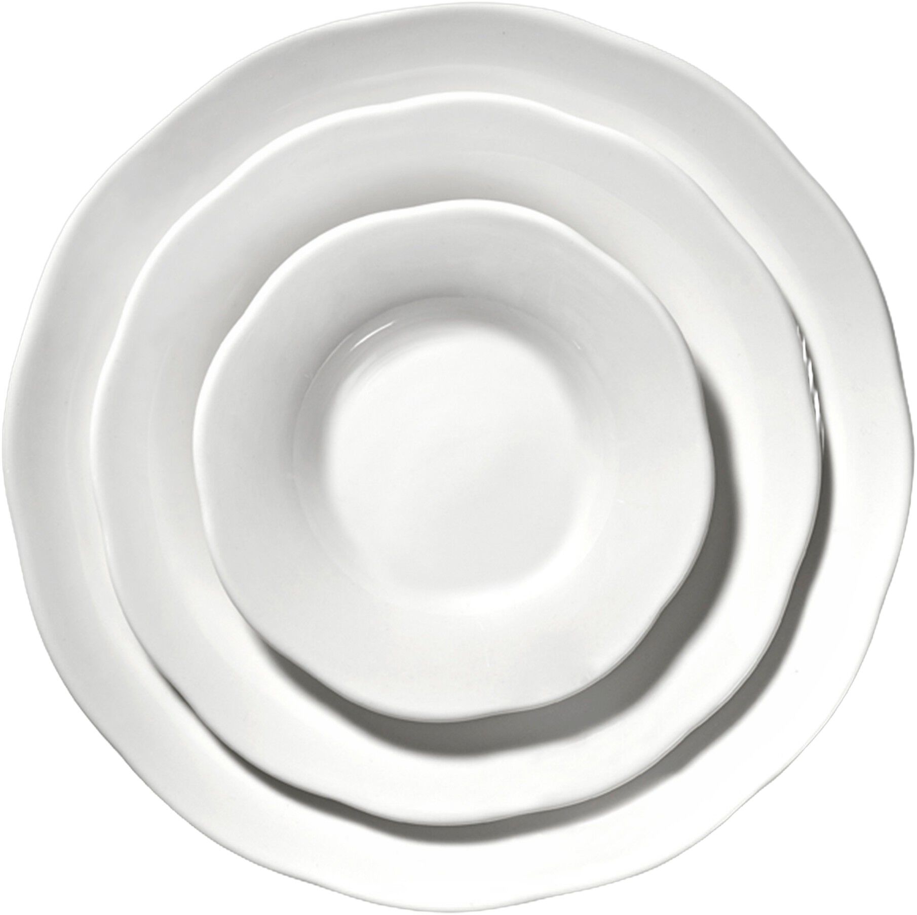 HIGH BREAD PLATE WHITE SILHOUETTE