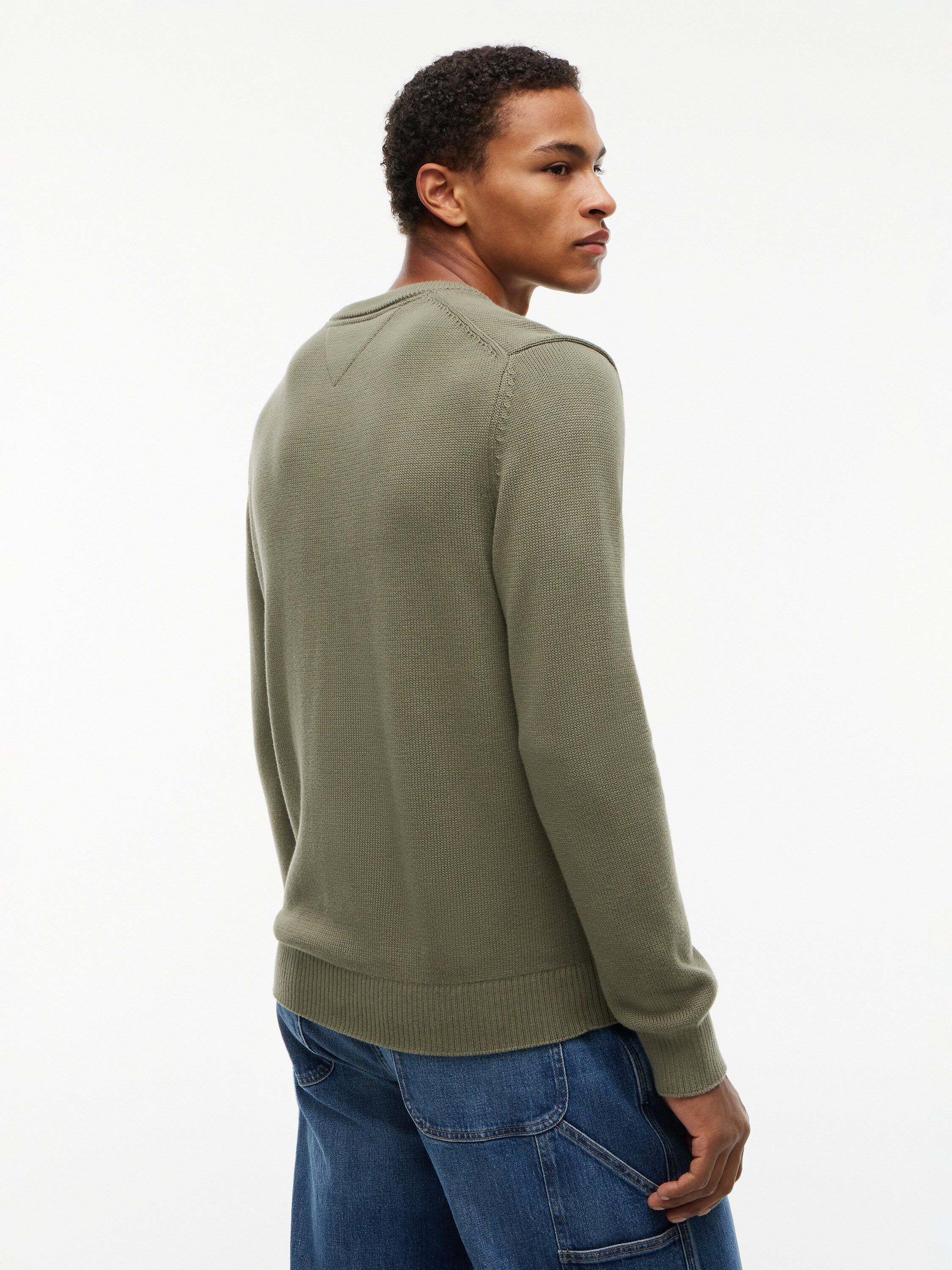 Tommy Flag Textured Slim Jumper