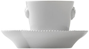 Hvid Elements 10 cl. espressokop med underkop