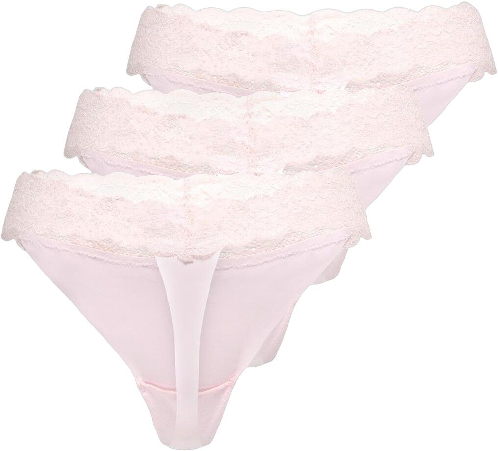 Onlchloe Lace S.S Thong 3-Pack Acc Noos