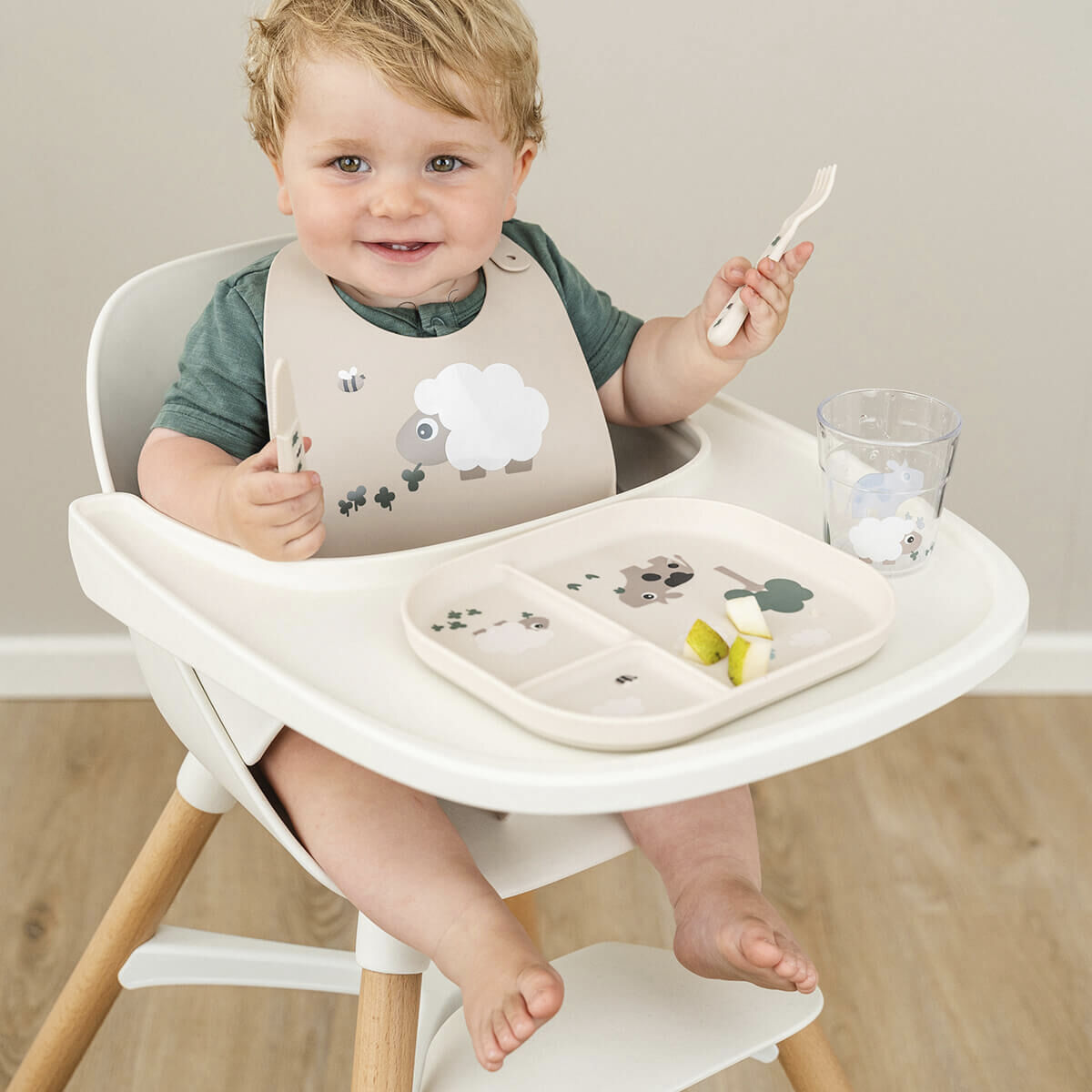 Foodie inddelt tallerken Tiny farm Sand