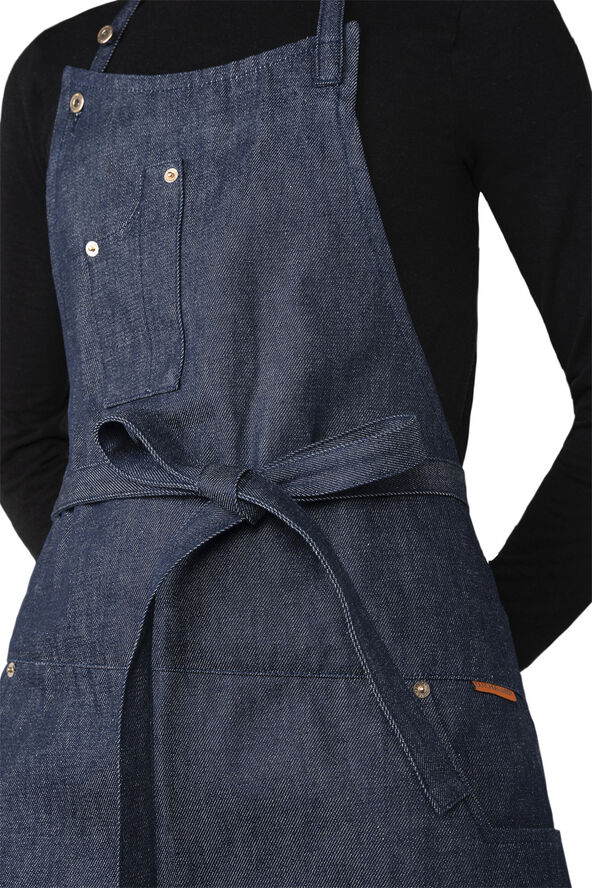 Five Pockets Apron , Slim Fit, Denim Brut
