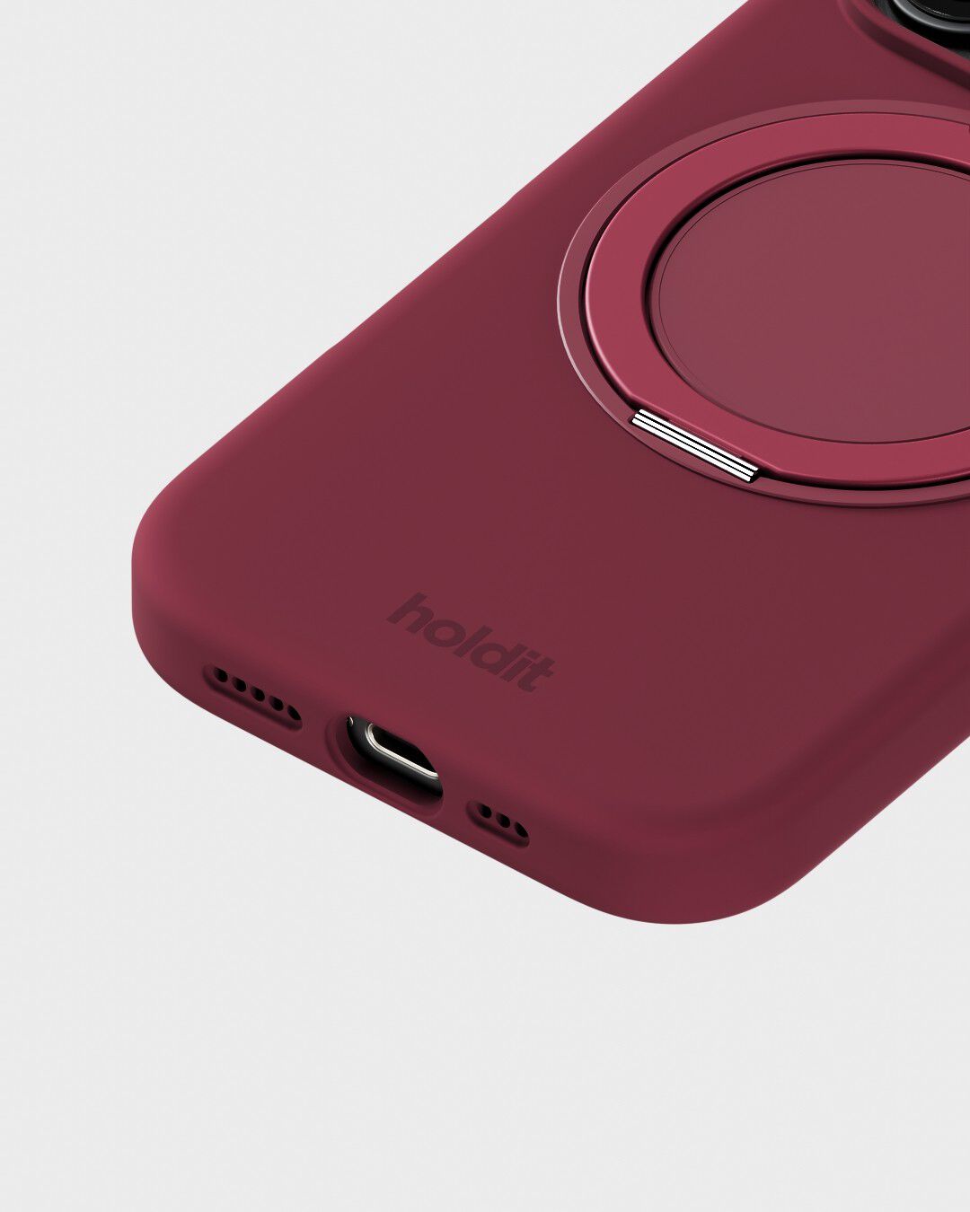 Silicone Stand Case iPhone 16 Pro Red Velvet