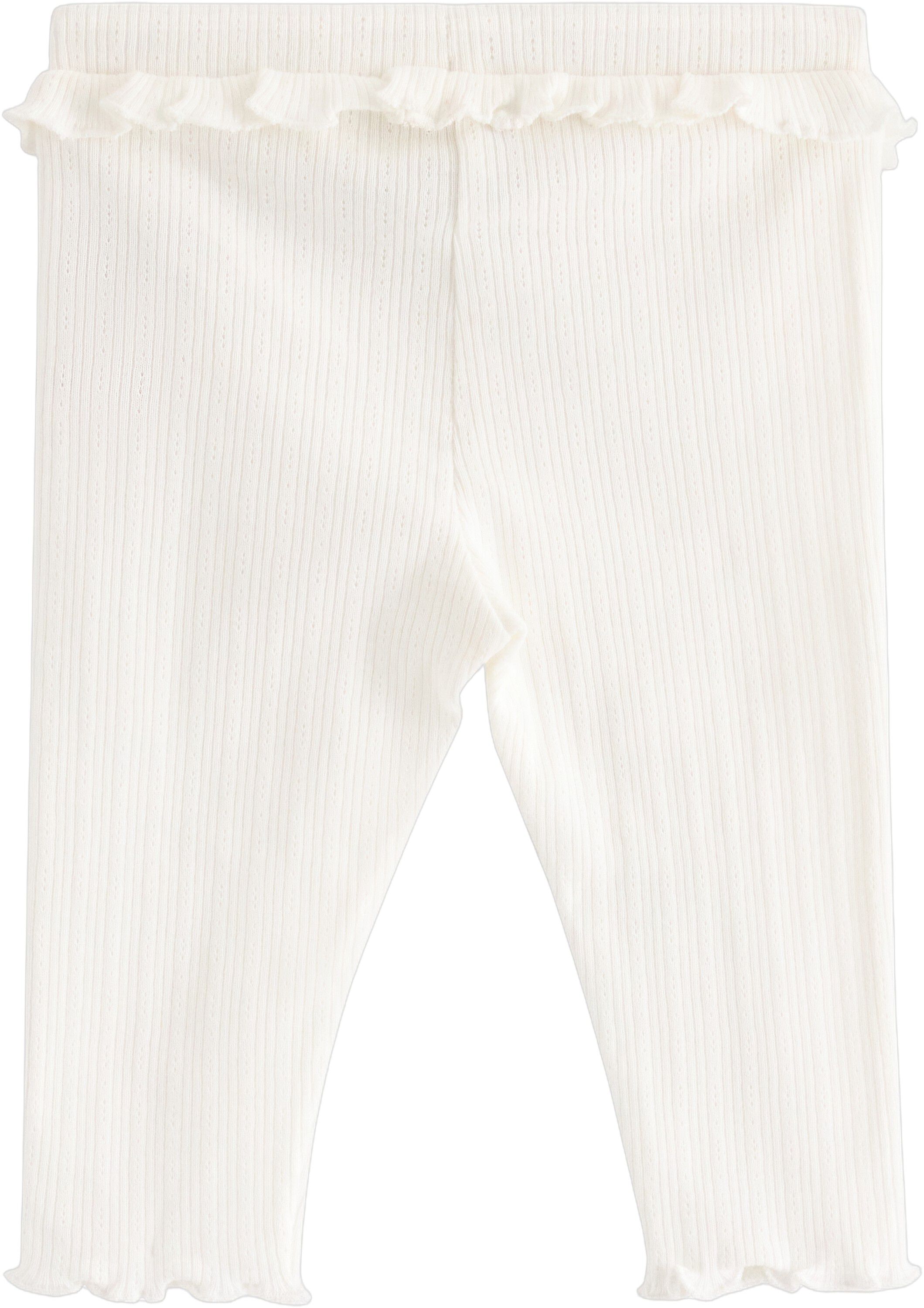 Ribbestrikket leggings i myk bomull