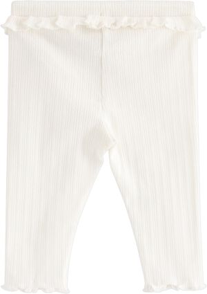 Ribbestrikket leggings i myk bomull