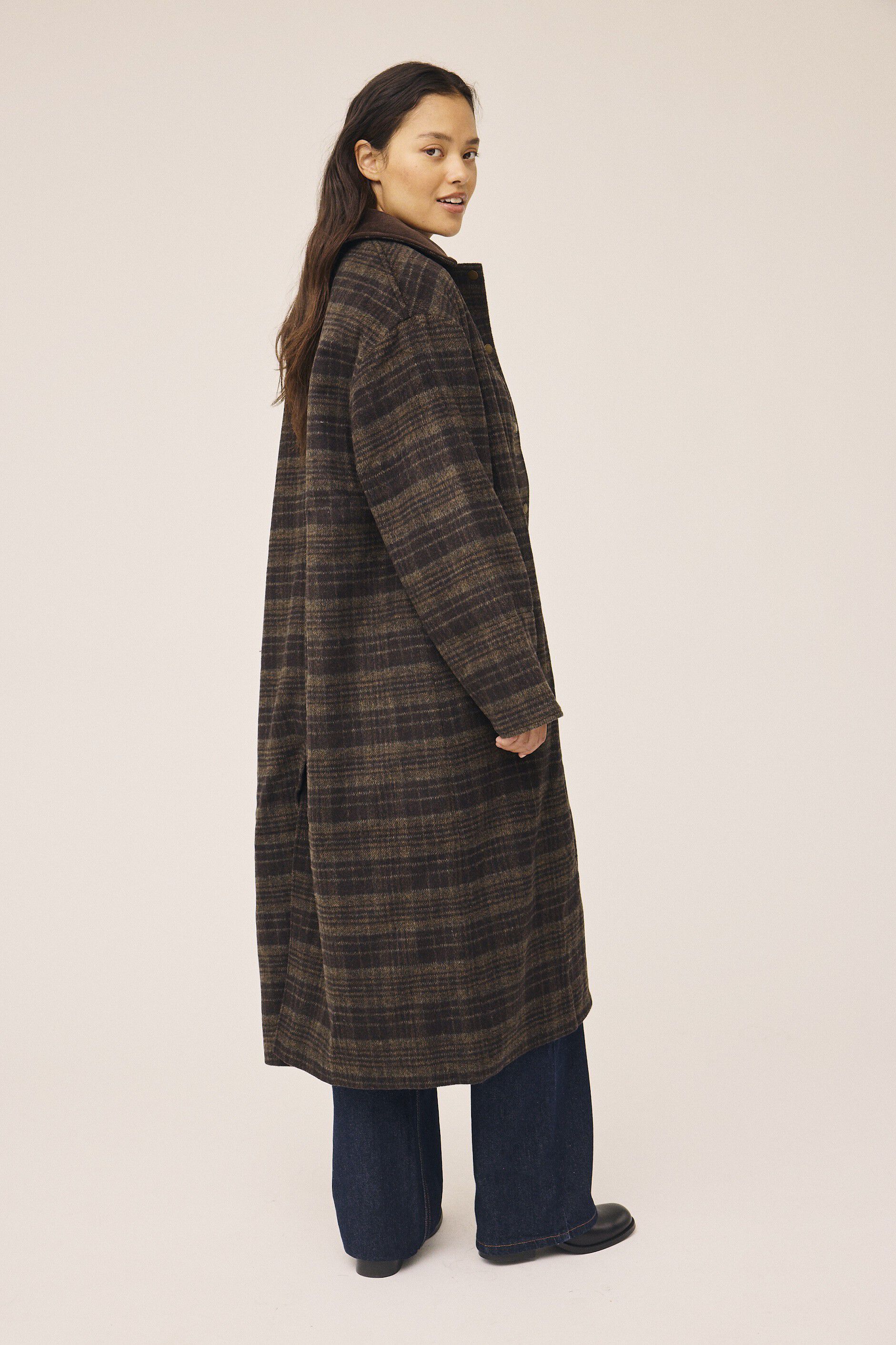 Emmy Wool 1 Coat with corduroy detail - GRS