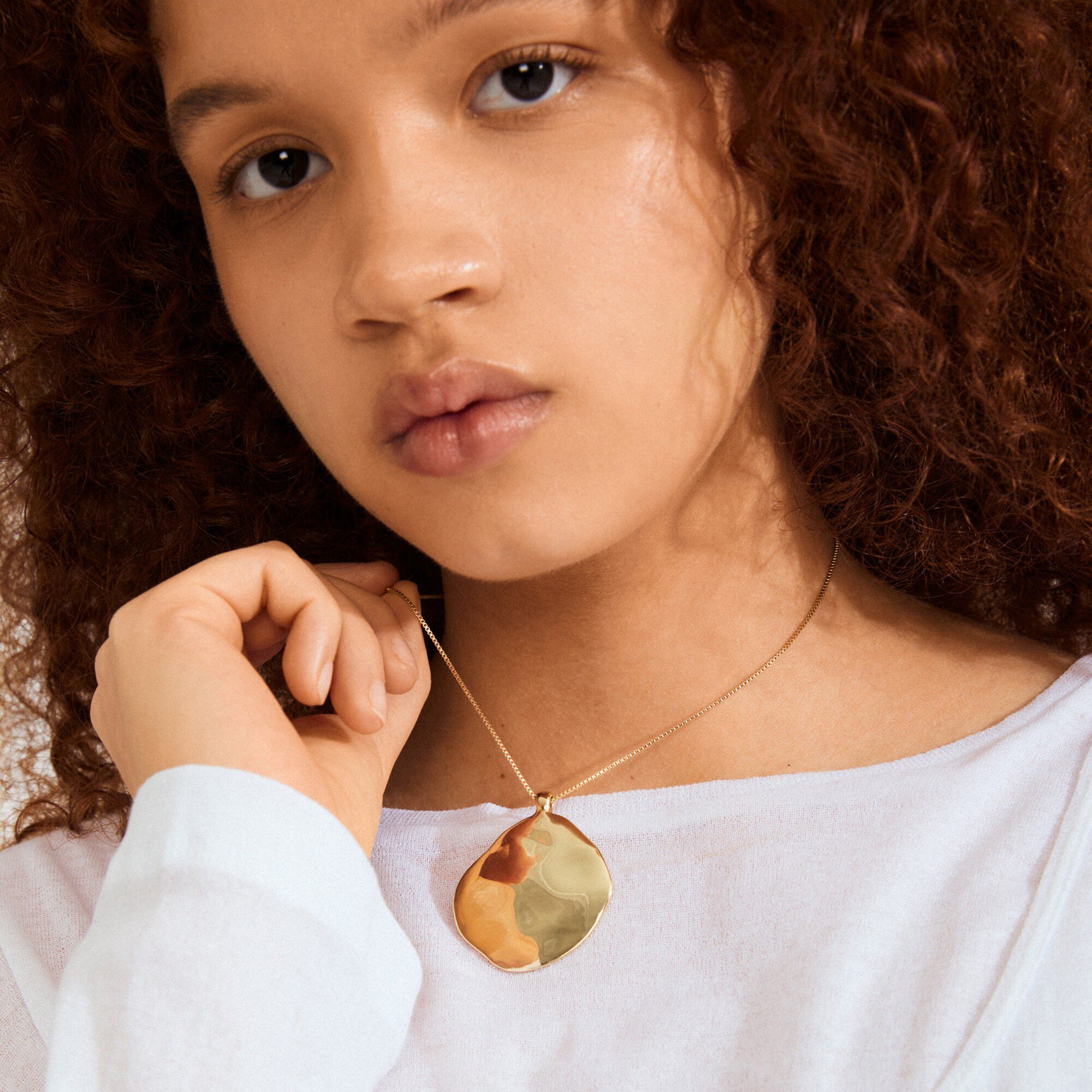 SPARKLE halsk&aelig;de guldbelagt