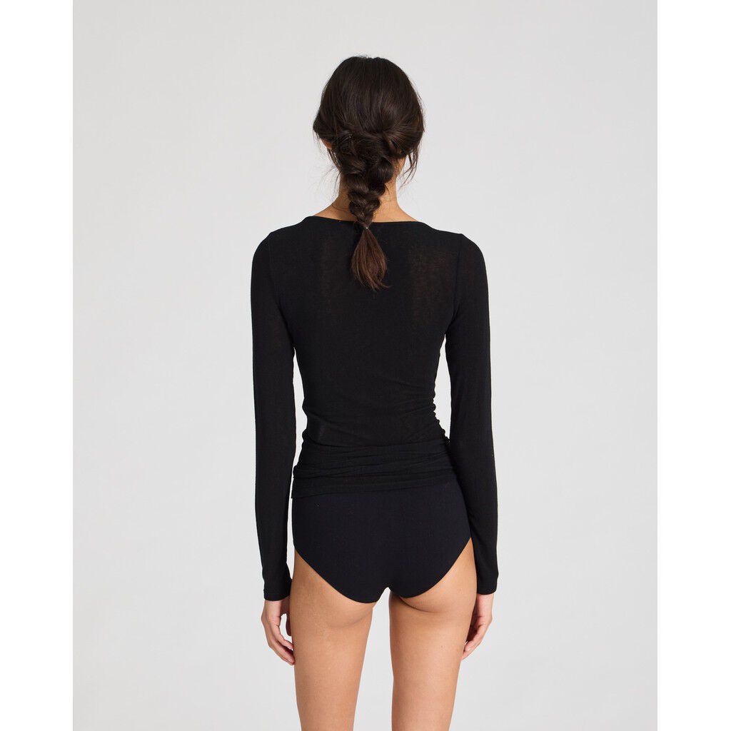 Anne L/S Wool Wrap Top