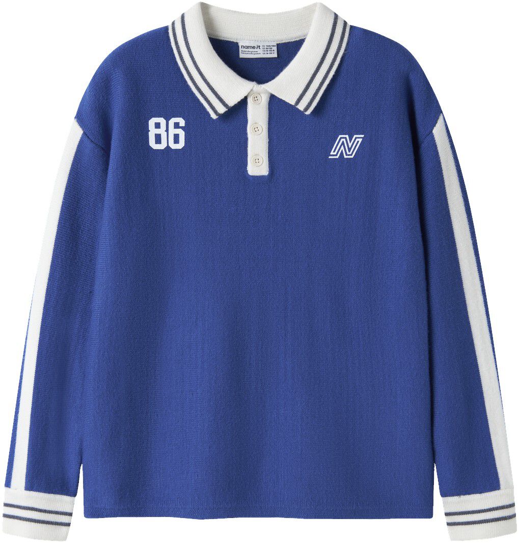 Nkmnima Ls Loose Polo Knit