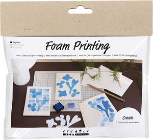 Mini DIY Kit Stempeltryk, Kort med motiv