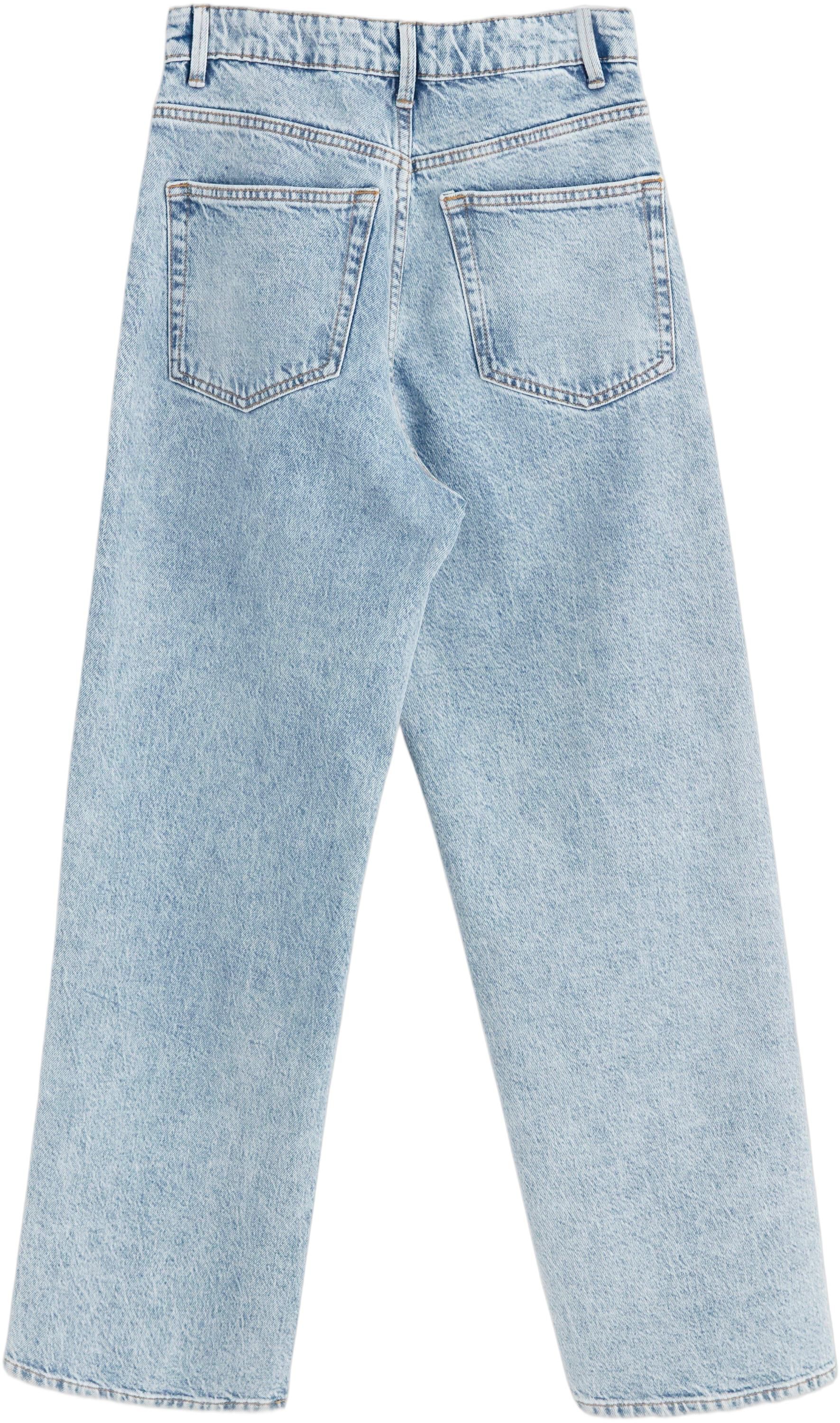 High waist jeans in cotton denim wi