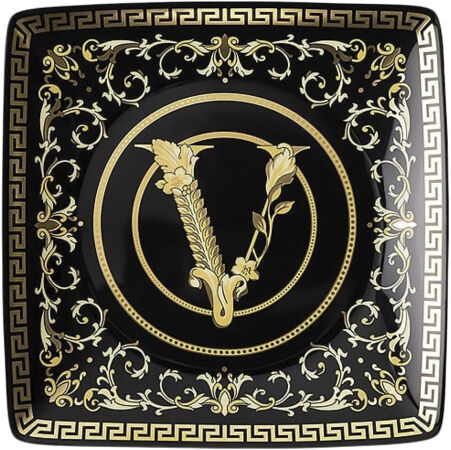 Bowl 12cm sq. flat, Virtus Gala Black, Versace