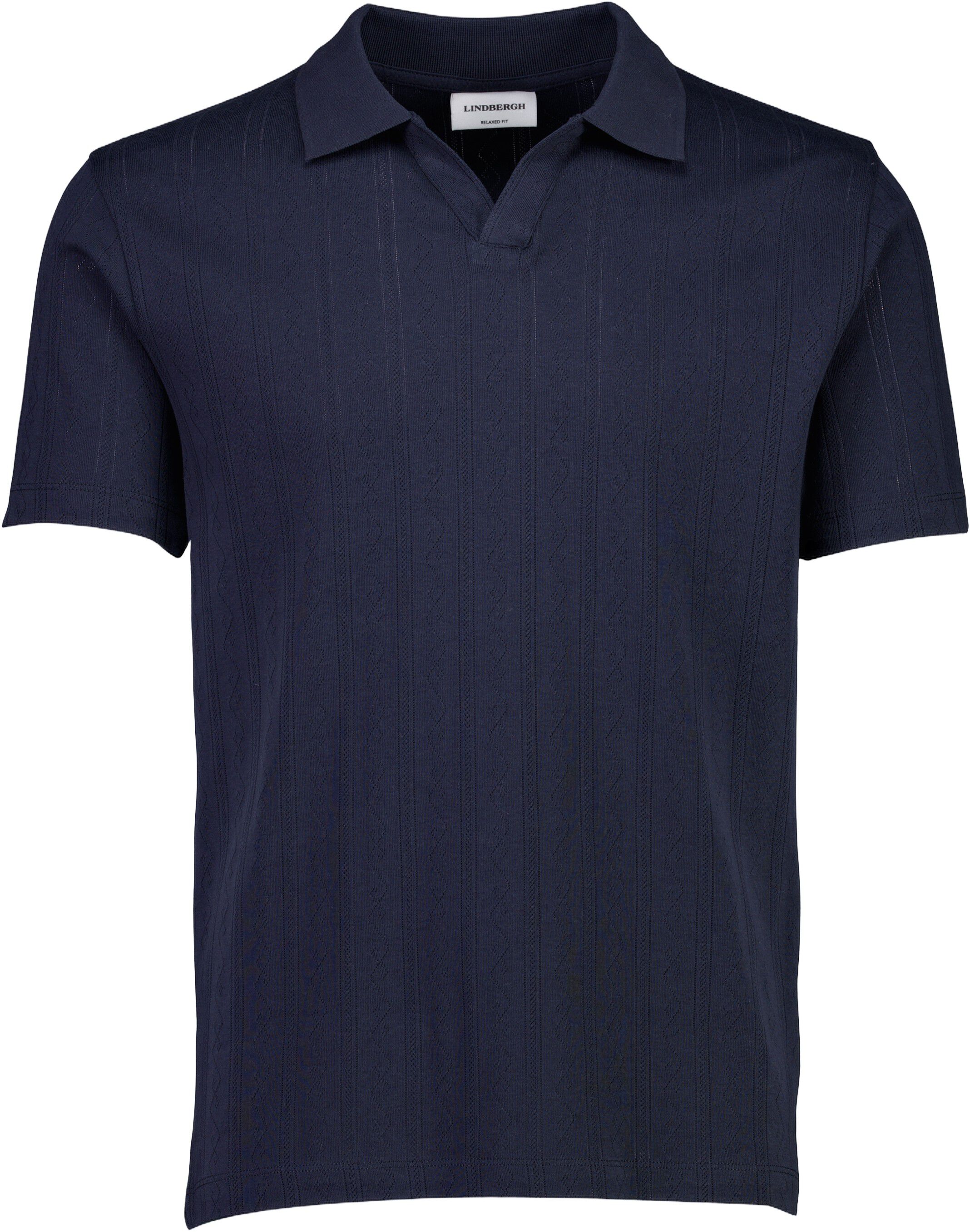 Jacquard v-neck polo S/S