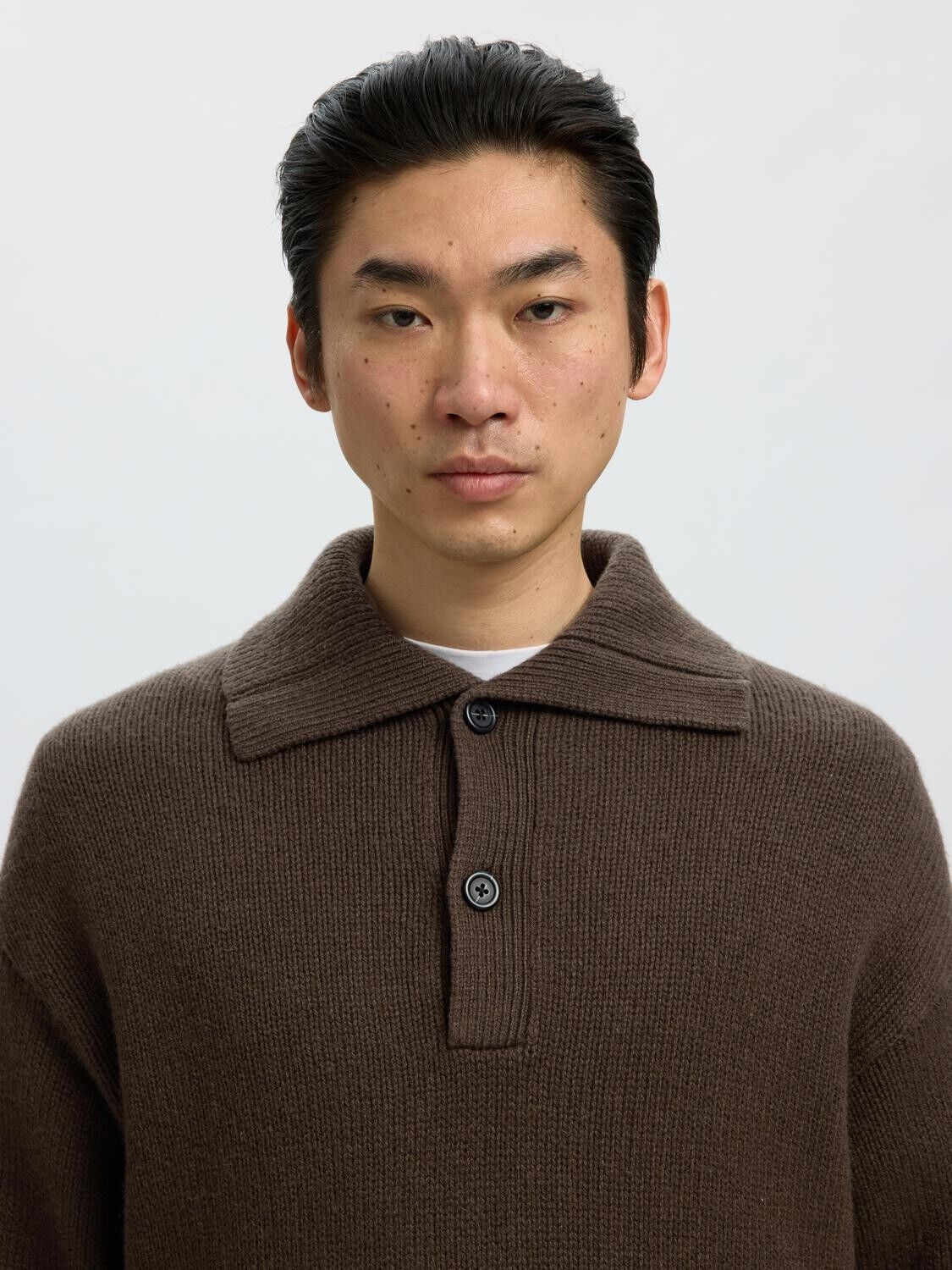 Slmcody Ls Knit Rlx Polo Collar Noos