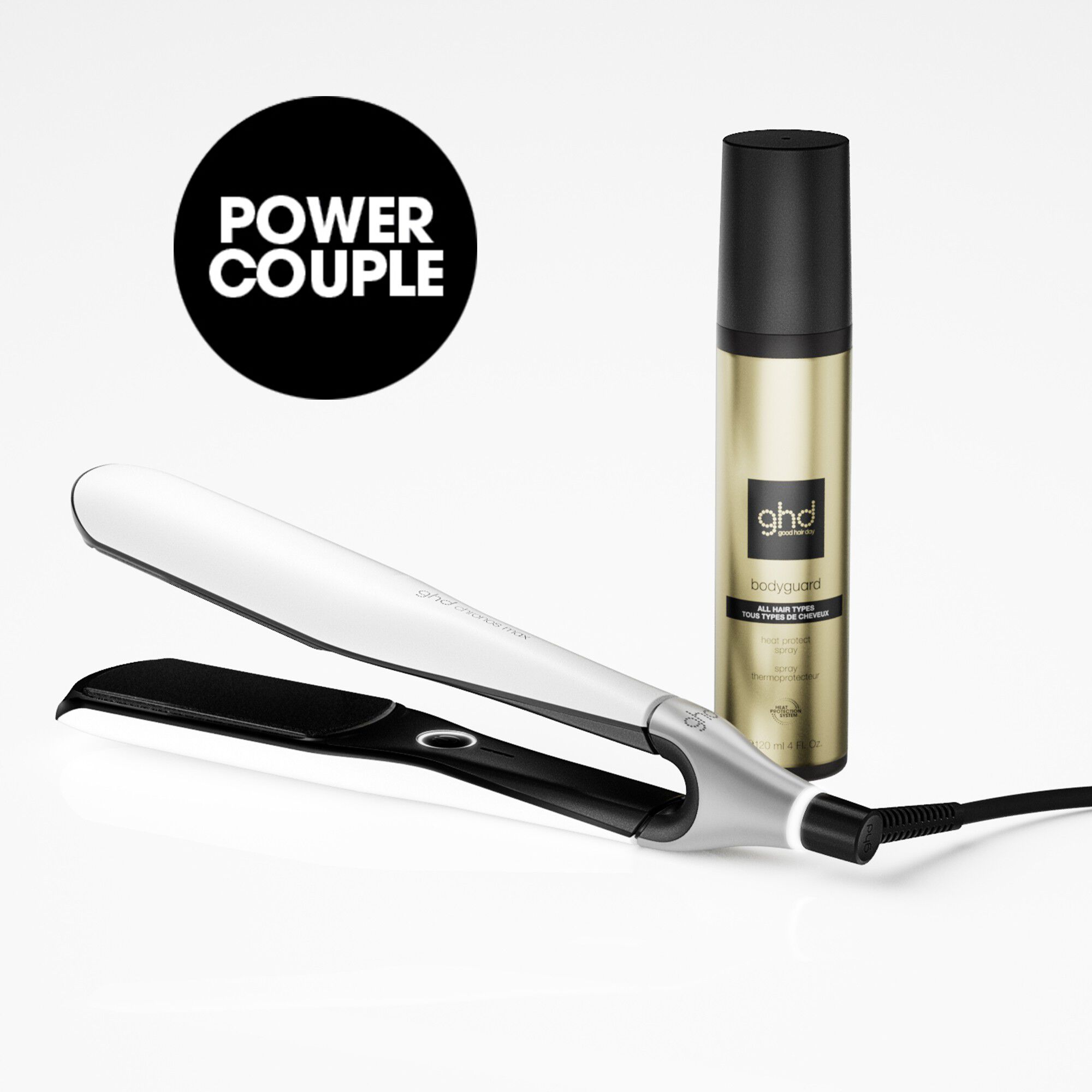 ghd Chronos Max - Wide Plate Hair Straightener White